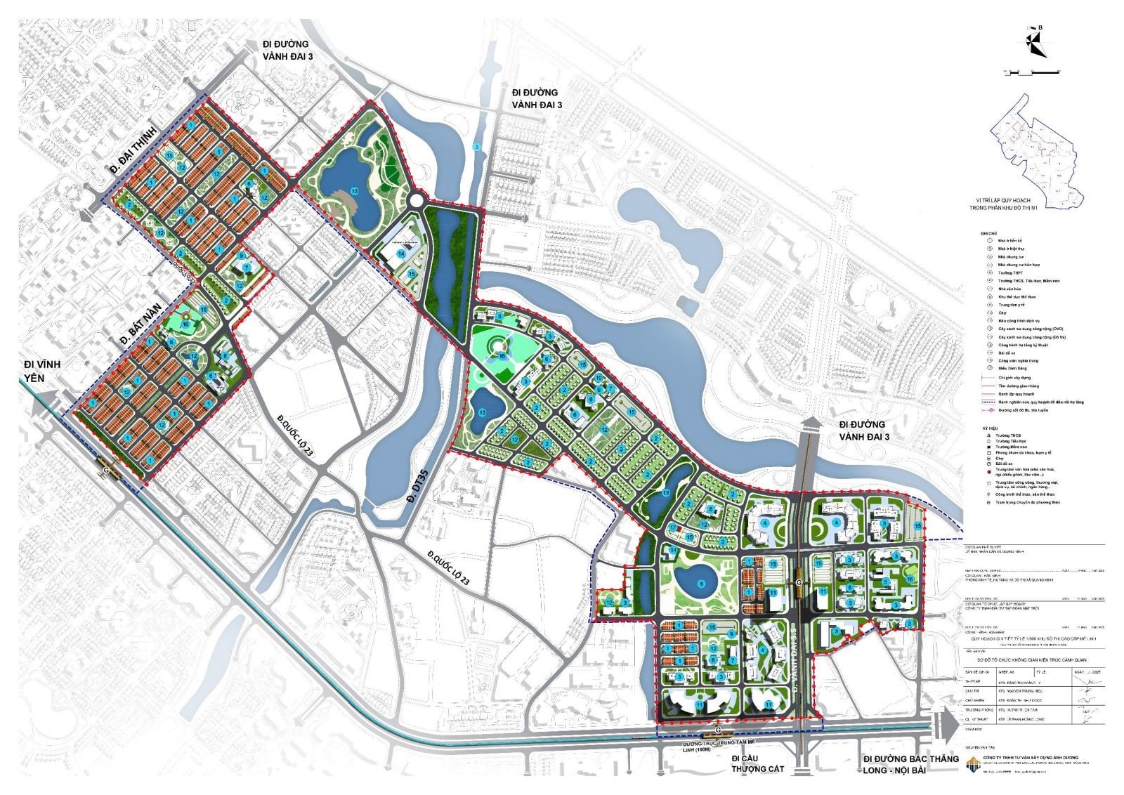 mặt bằng dự án Emerald Park Mê Linh