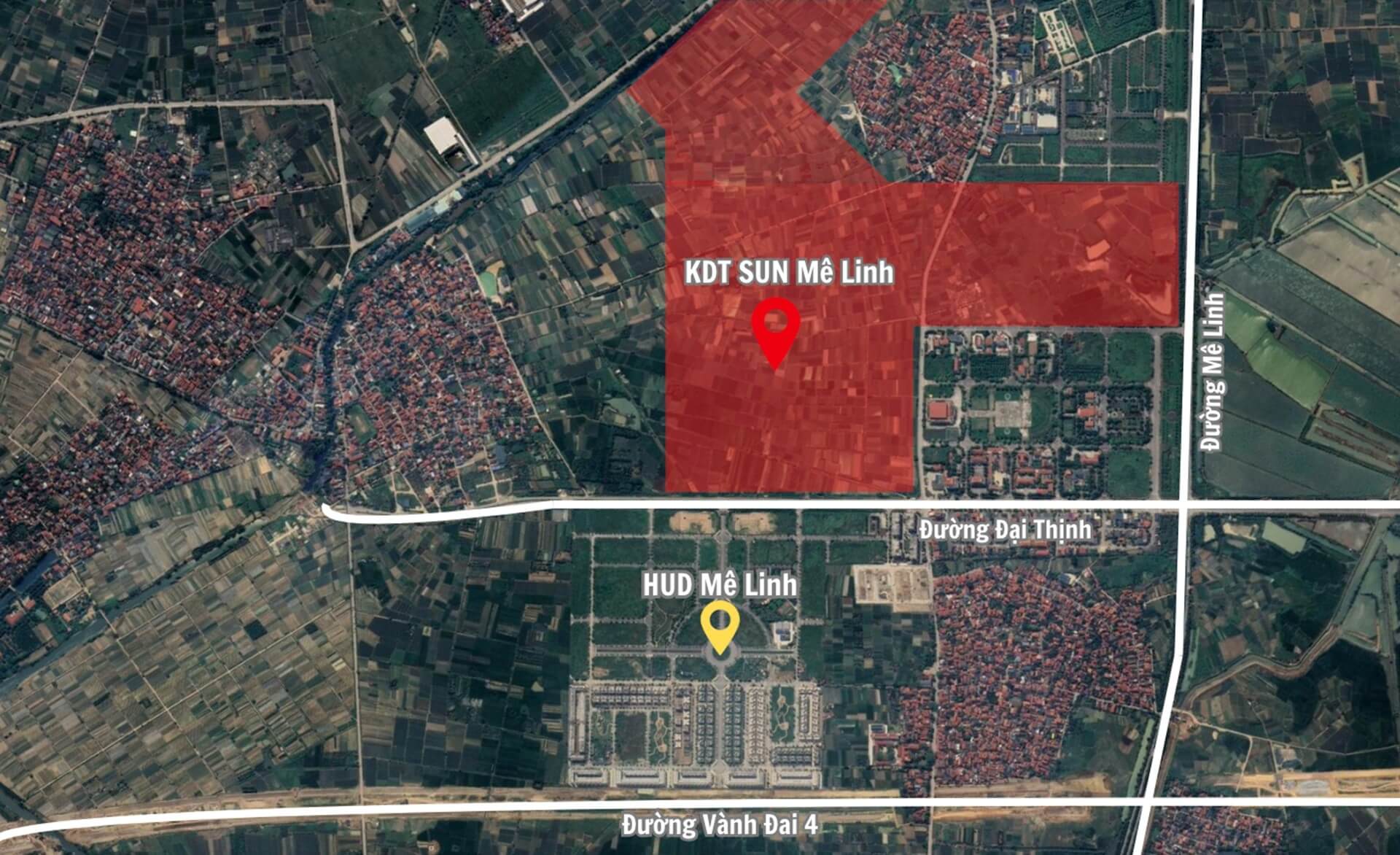 vị trí dự án Emerald Park Mê Linh